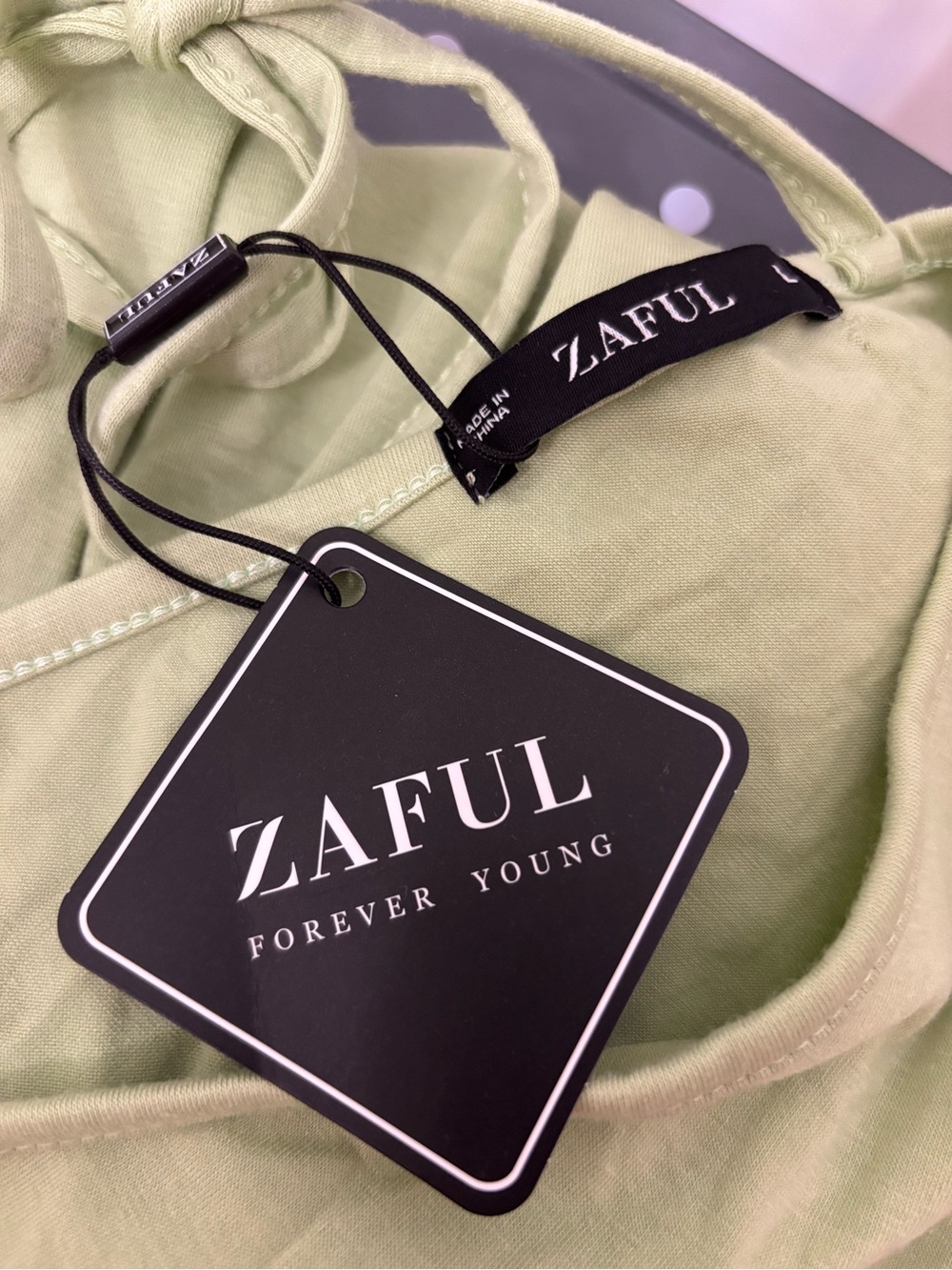 NWT Zaful Sage Green V-Neck Smocked Waist Wide Leg Jumpsuit with Pockets Size L - Picture 8 of 9